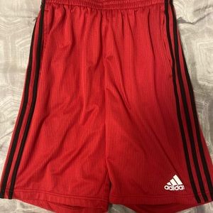 Adidas red basketball shorts